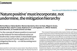There are no shortcuts to Nature Positive: the Mitigation Hierarchy is the foundation