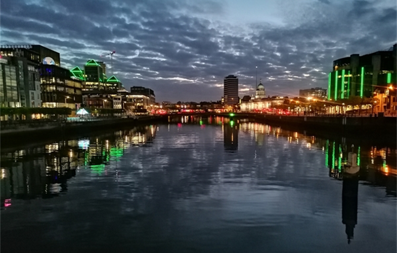 Dublin skyline and River Liffey